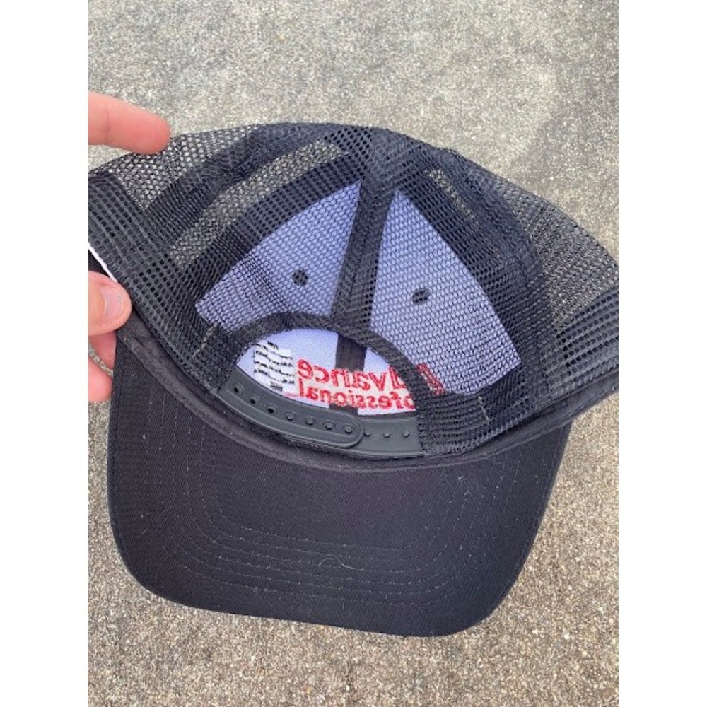 Advance Professional Trucker Hat Black Mesh Snapback Automotive Racing Cap - Picture 3 of 4